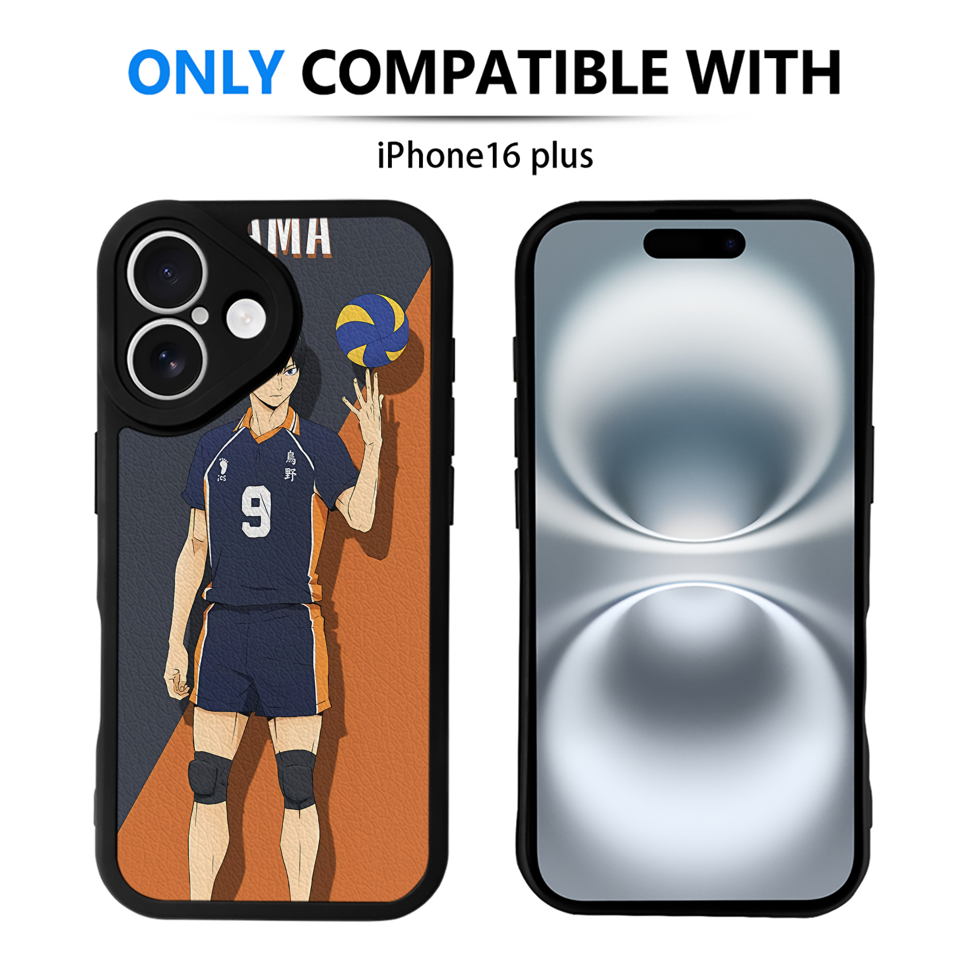 （画像用） ハイキュー!! Haikyu!! 【iPhone 16シリーズ対応】シリコンスマホケース（レザー調） 材質：シリコン